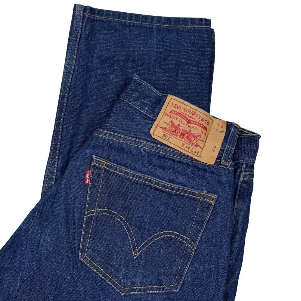 Levi's 501‎ Jeans Mens 34x34 (fits 32x31.5) Straight Fit Button Fly Smart Casual
